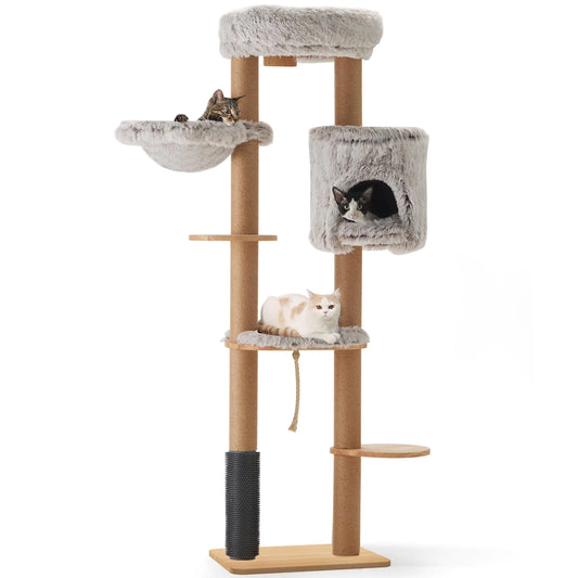 Elevated Cat Playground with Jute Scratcher