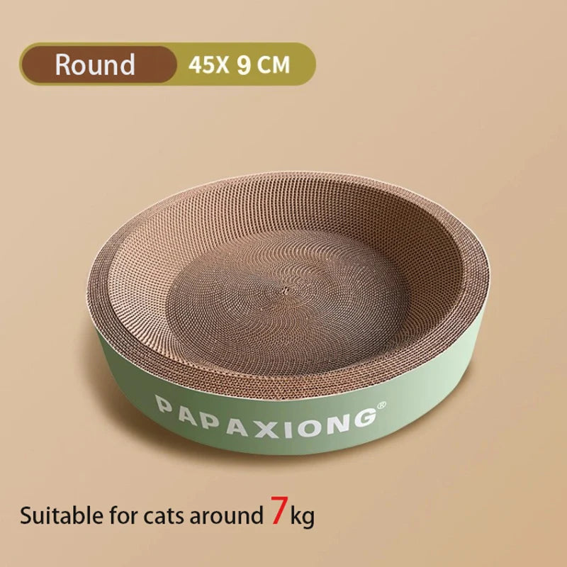 Durable Oval Cat Scratcher – Thickened Corrugated Cardboard Bed & Scraping Pad