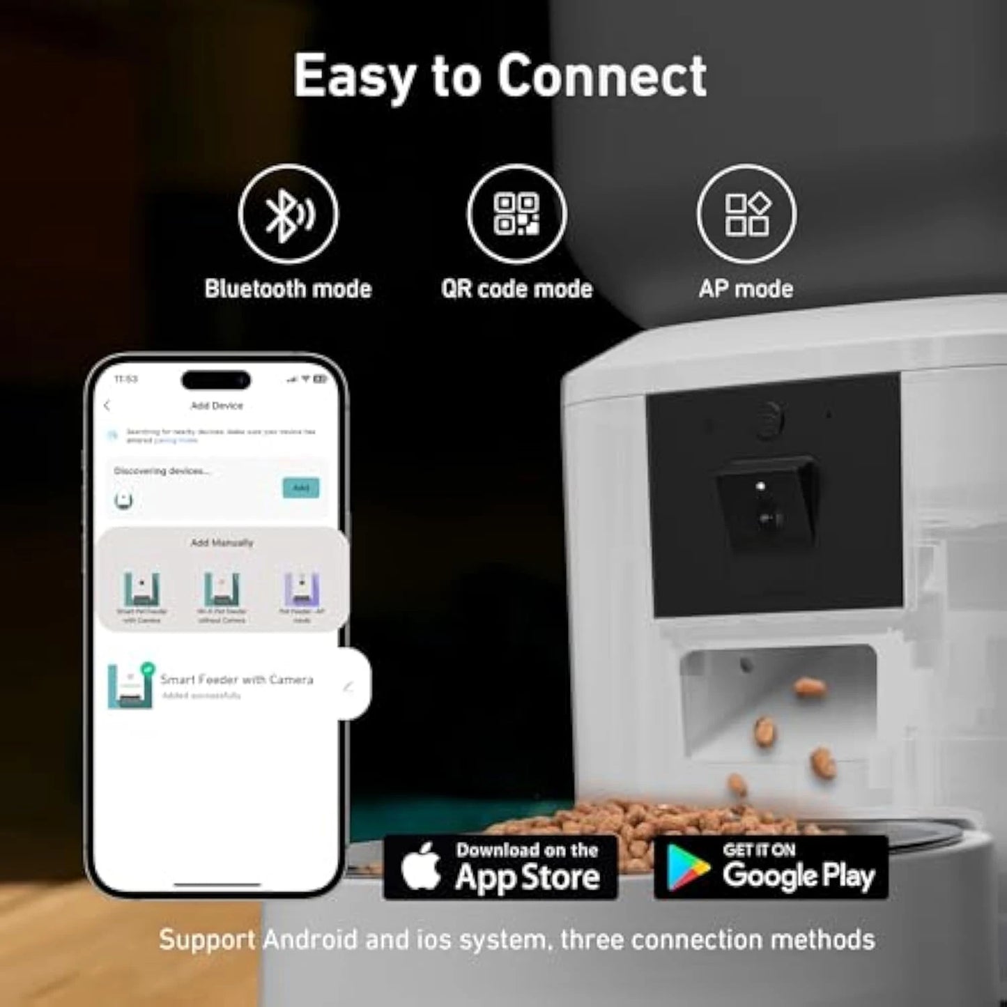 8L Smart Pet Feeder with 1080P Camera – 5G WiFi, Auto Cat & Dog Food Dispenser with App Control & Dual Power