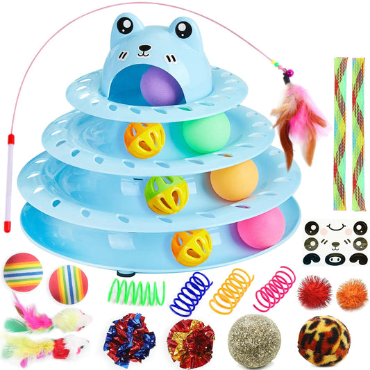 Feline Fun 26-Piece Playset: Interactive Indoor Cat Toys