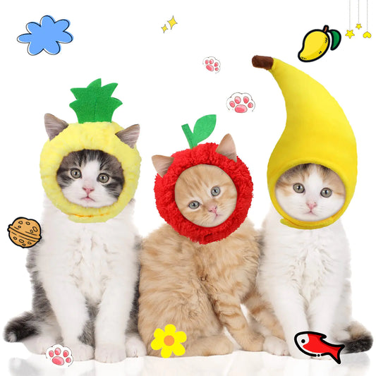 3-Piece Fruit Costume Hats for Pets