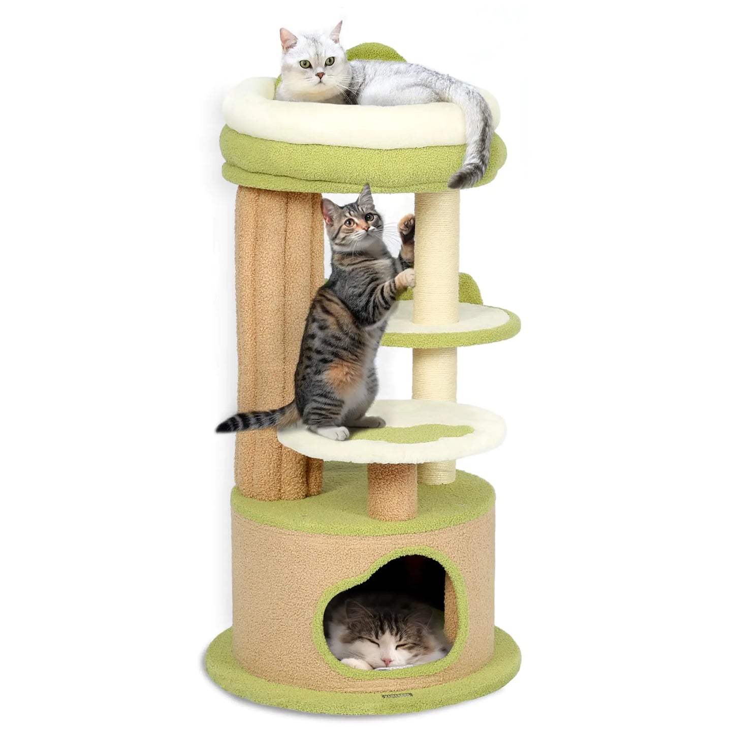 FuzzyPaws 42.5-Inch Multi-Level Cat Condo