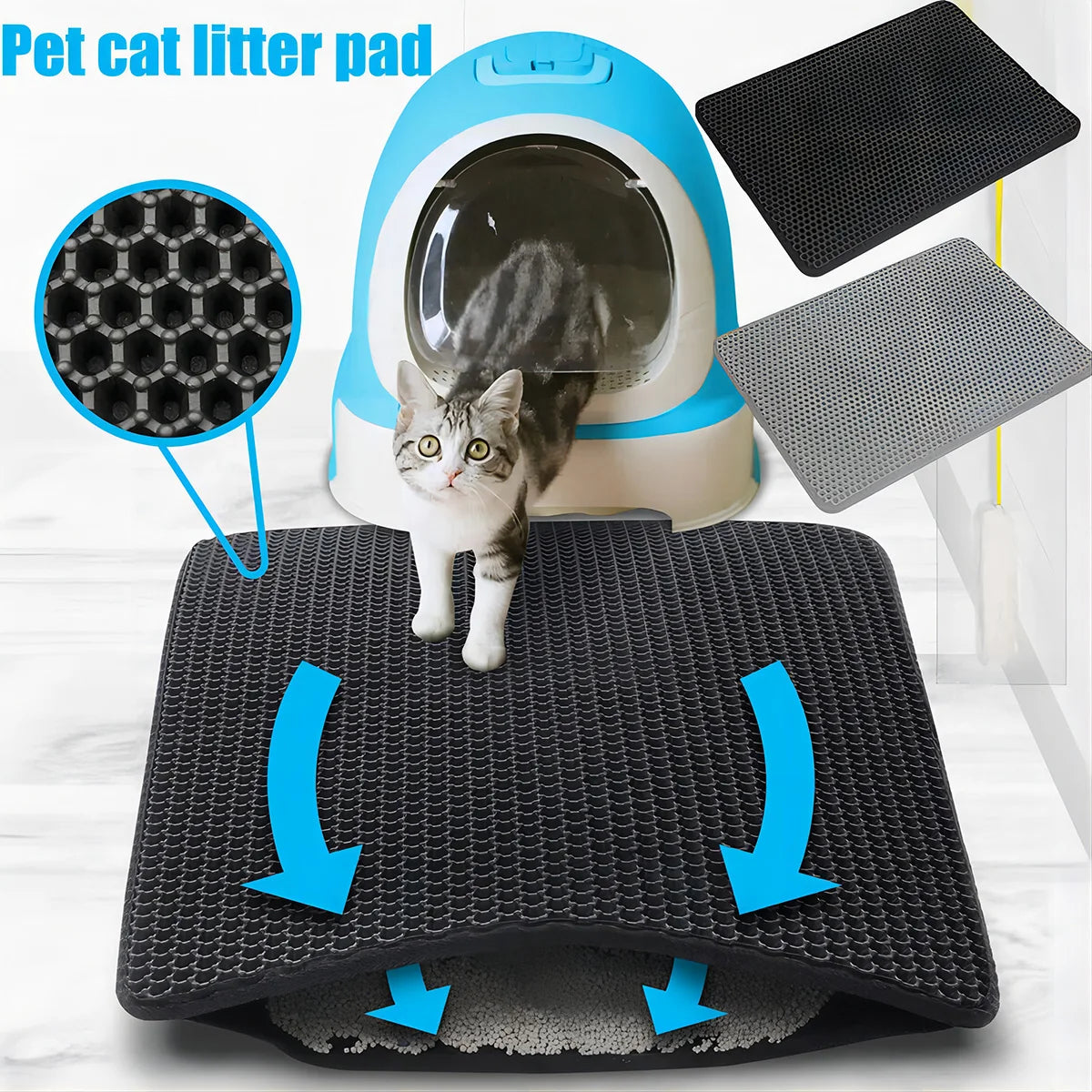 Waterproof Double-Layer Cat Litter Mat – Non-Slip, Easy to Clean & Washable