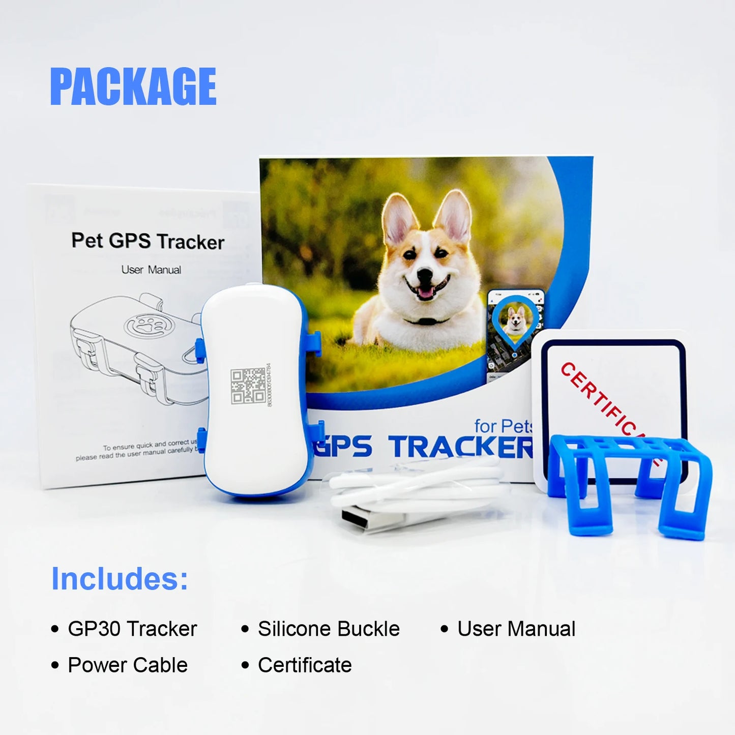 Smart GPS Pet Tracker – 4G LTE Waterproof Locator with Bell & Light Search, Real-Time Tracking & Safe Zone Alerts