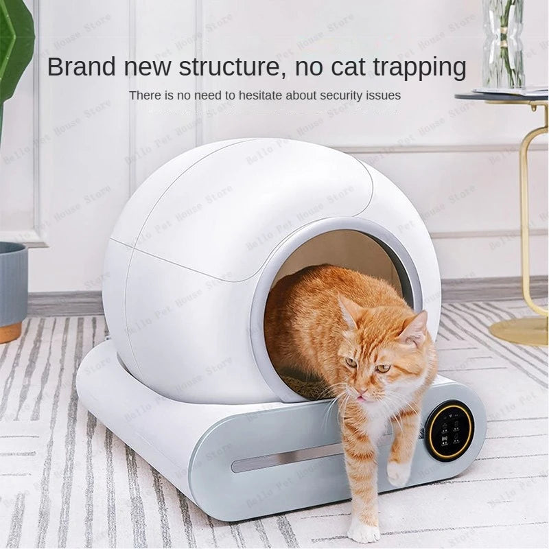 Smart Automatic Cat Litter Box – Self-Cleaning, Odor-Controlled, Fully Enclosed Large Cat Toilet