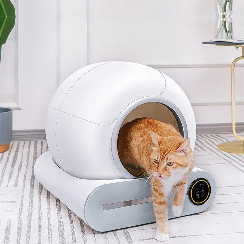 Smart Automatic Cat Litter Box – Self-Cleaning, Odor-Controlled, Fully Enclosed Large Cat Toilet