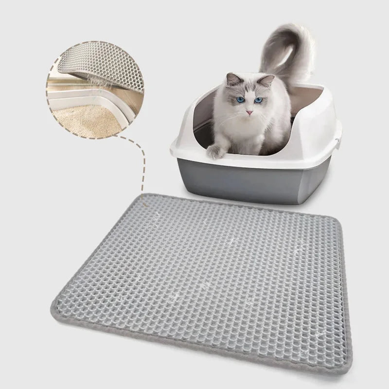 Waterproof Double-Layer Cat Litter Mat – Non-Slip, Easy to Clean & Washable