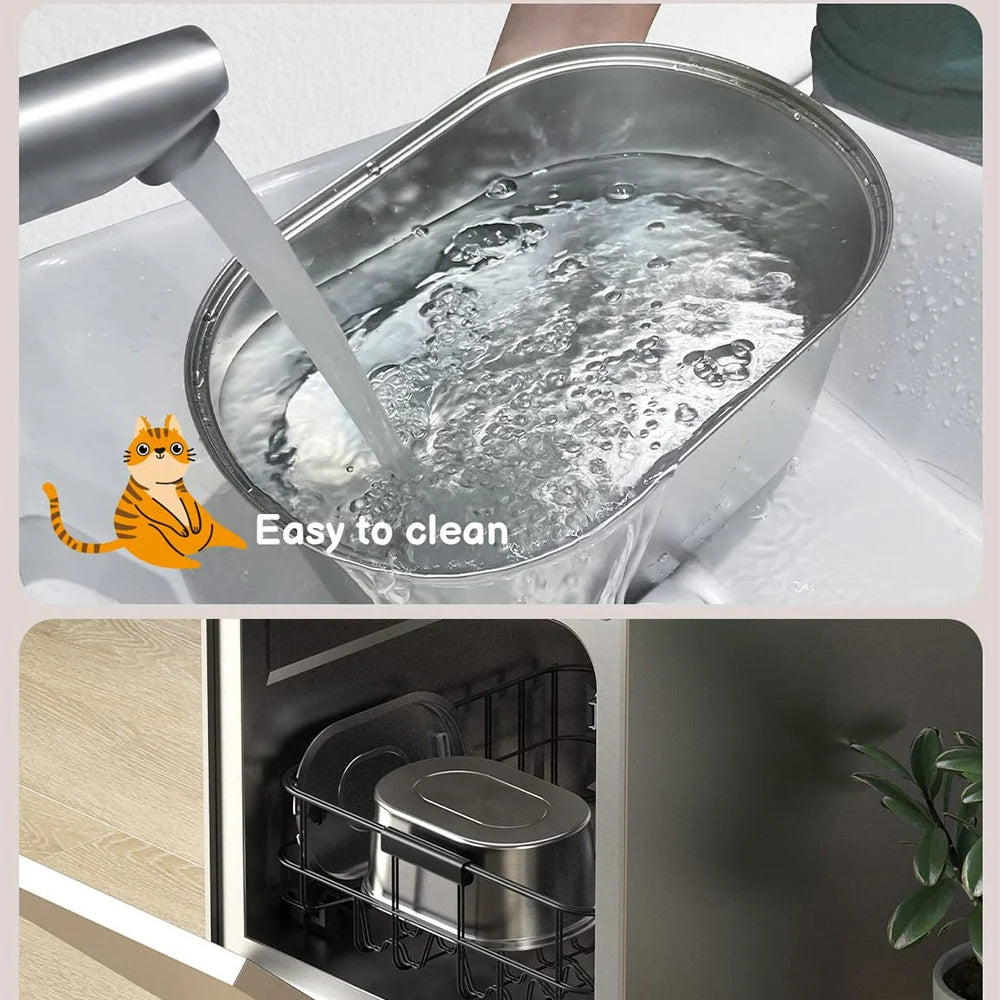 3.2L Smart Stainless Steel Cat Water Fountain – Ultra Quiet, Automatic Drinking Dispenser for Cats & Dogs