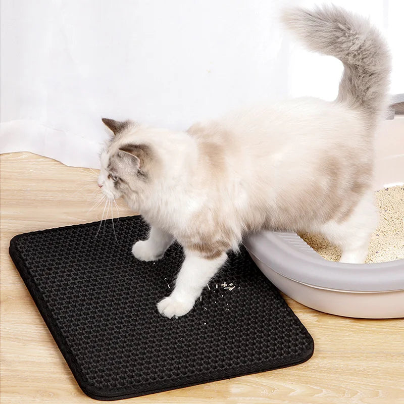 Waterproof Double-Layer Cat Litter Mat – Non-Slip, Easy to Clean & Washable