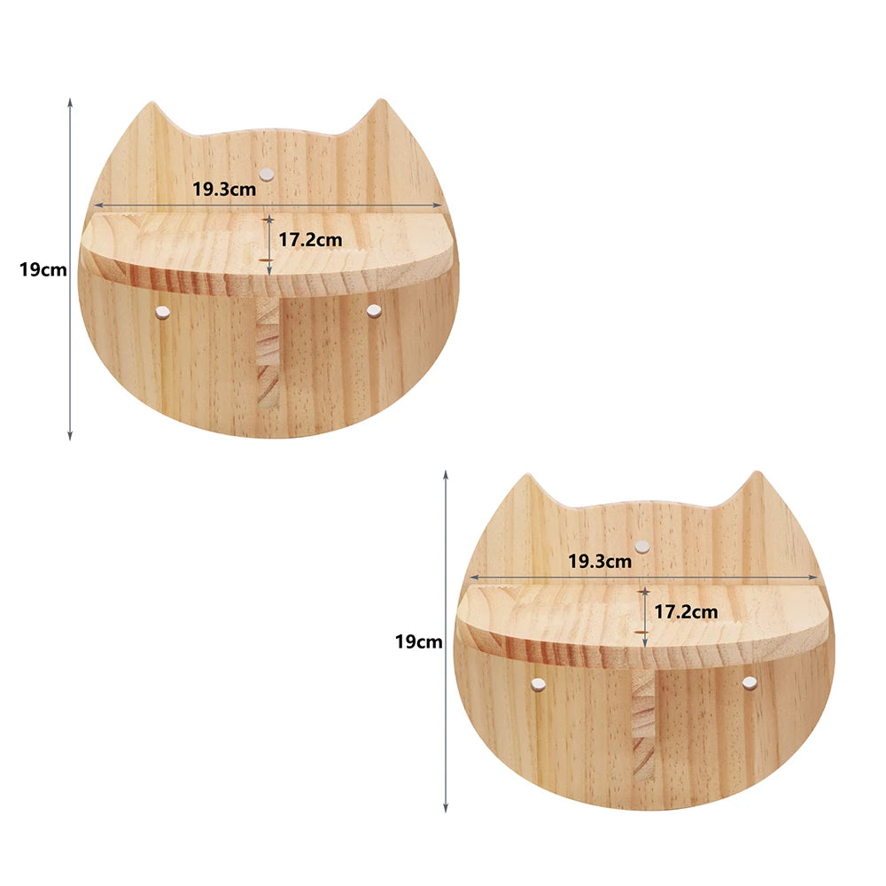 Wall-Mounted Curved Cat Bed – Stylish Floating Perch & Climbing Shelf for Indoor Cats