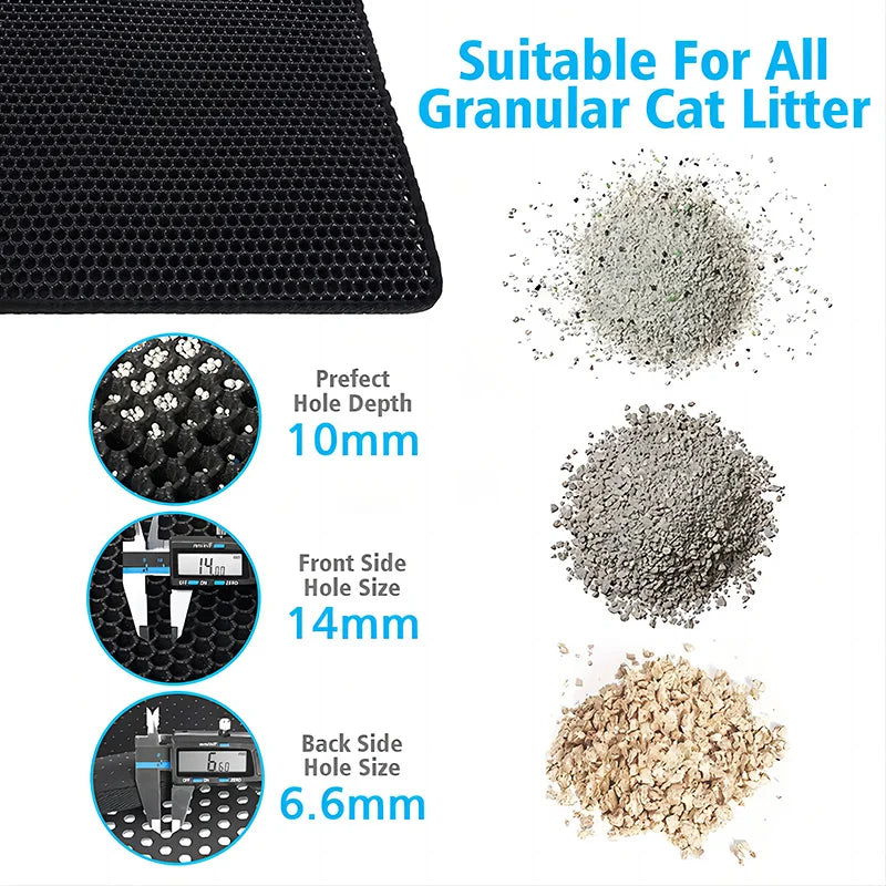 Waterproof Double-Layer Cat Litter Mat – Non-Slip, Easy to Clean & Washable