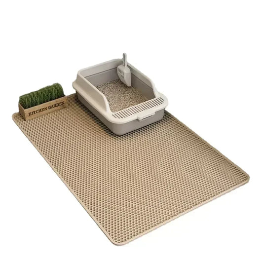 Double-Layer Non-Slip Cat Litter Mat – Durable & Wear-Resistant Pet Litter Box Mat for Easy Cleanup