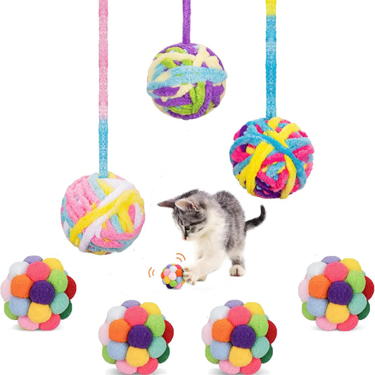 JingleWool Cat Toy Balls - 7 Pack