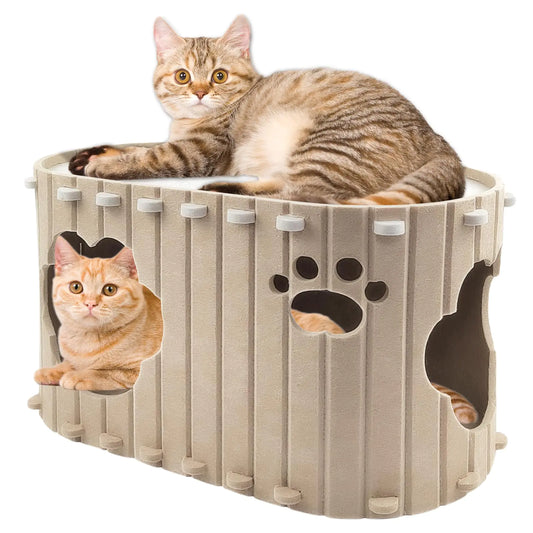 Dual-Play Cat Enclosure: Indoor & Scratch-Resistant