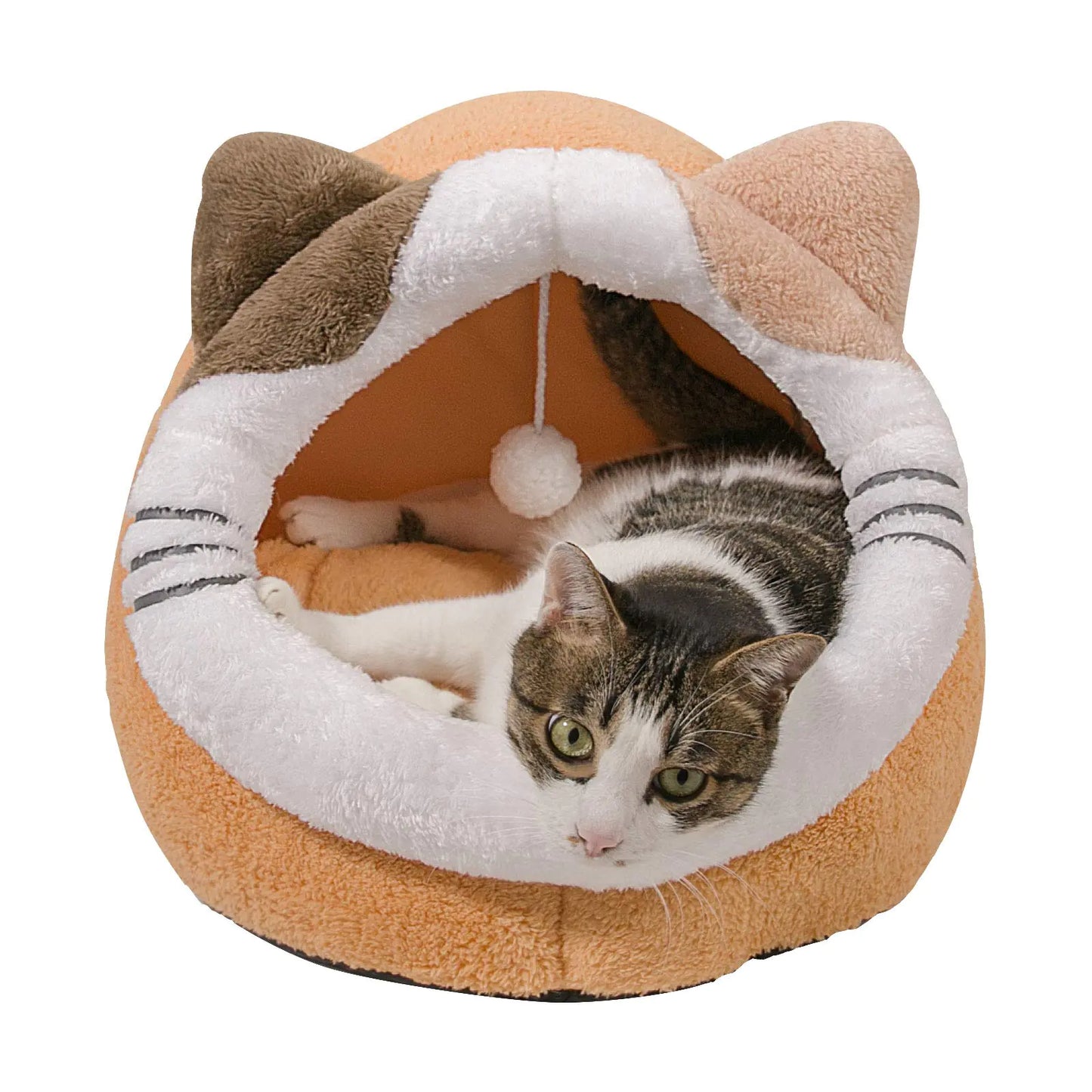 Qucey Cozy Cat Cave - Soft Indoor Cat Bed