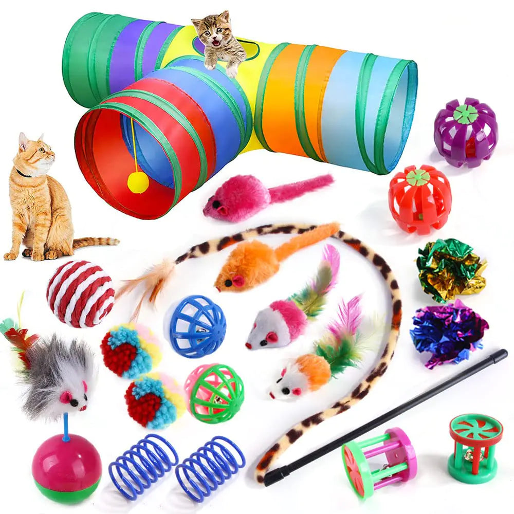 20-Piece Kitten Play Kit - Indoor Cat Toy Collection