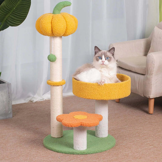 Cozy Pumpkin Cat Climber and Scratcher